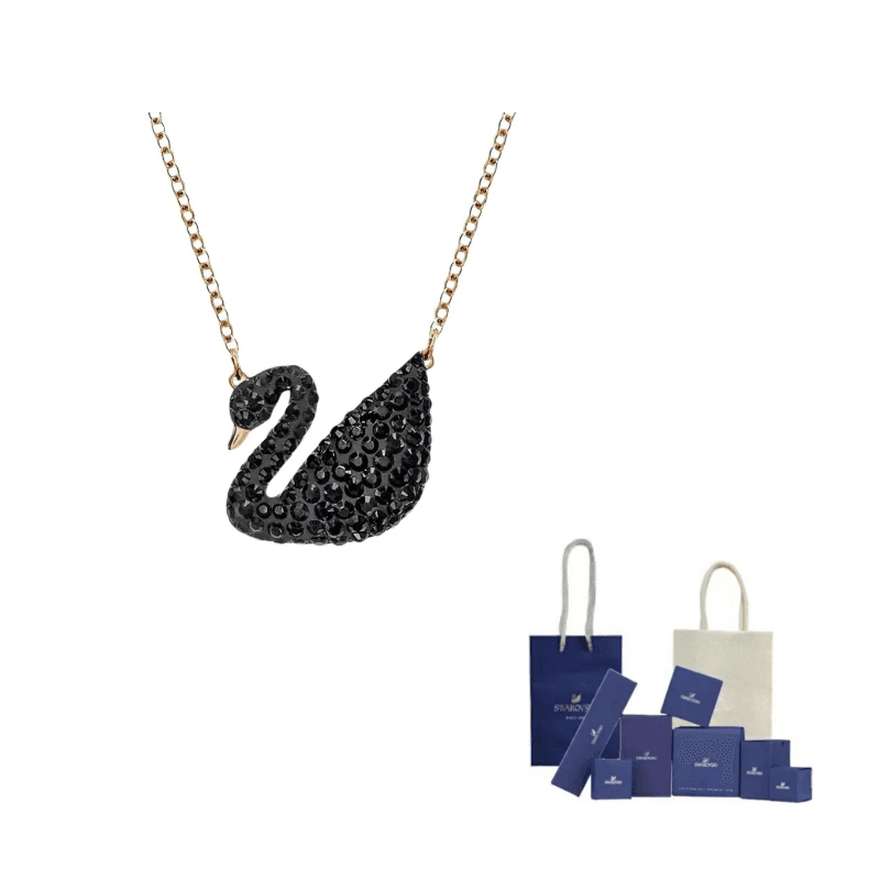 Swarovski Swan Necklaces Black