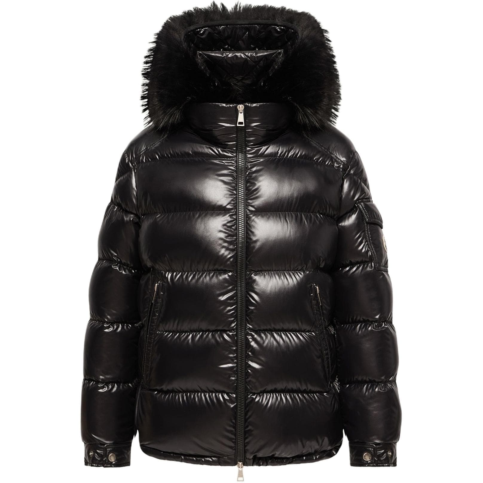 Moncler Down Jackets Black Hooded (Detachable)