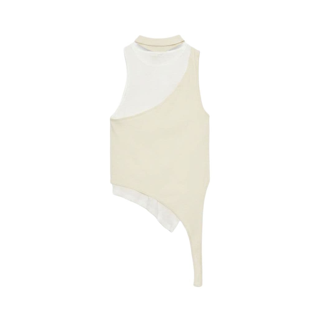 ZARA TShirts Nude/Beige Crew Neck Thin Other