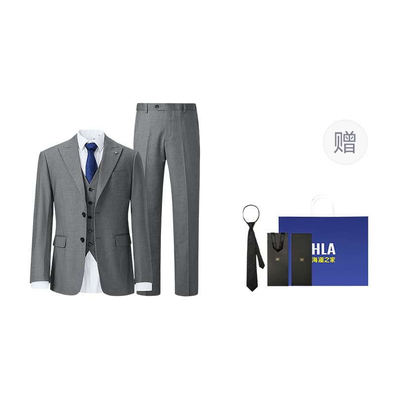 HLA Business Suits Suit Collar Moderate