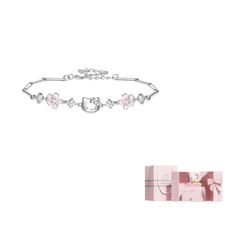 TIDECOLOR Synthetic Cubic Zirconia Lucky Bracelet Pink