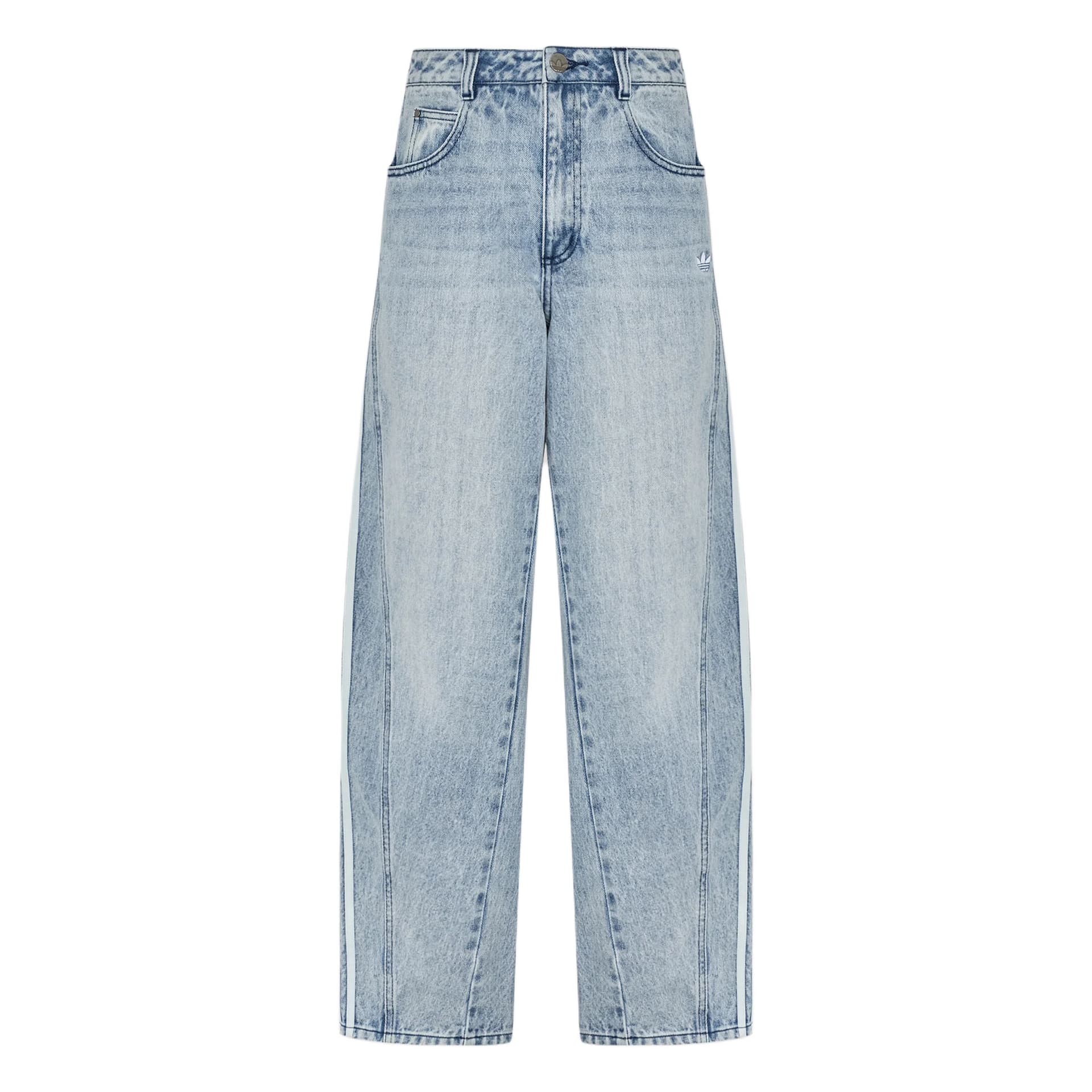 Adidas Originals Jeans Light Denim Blue Moderate Straight Fit