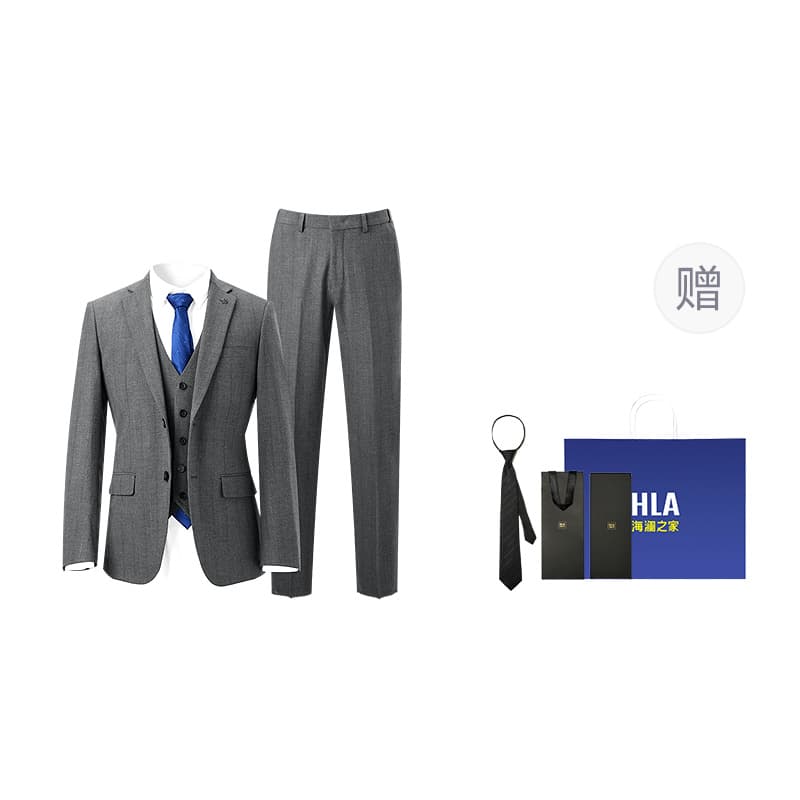 HLA Business Suits Suit Collar Moderate