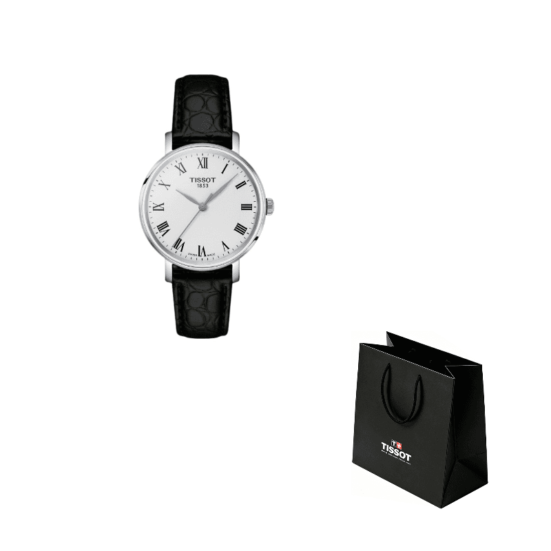 TISSOT Everytime Quartz Movement 50m Waterproof Watch 34mm White Dial Stainless Steel Case