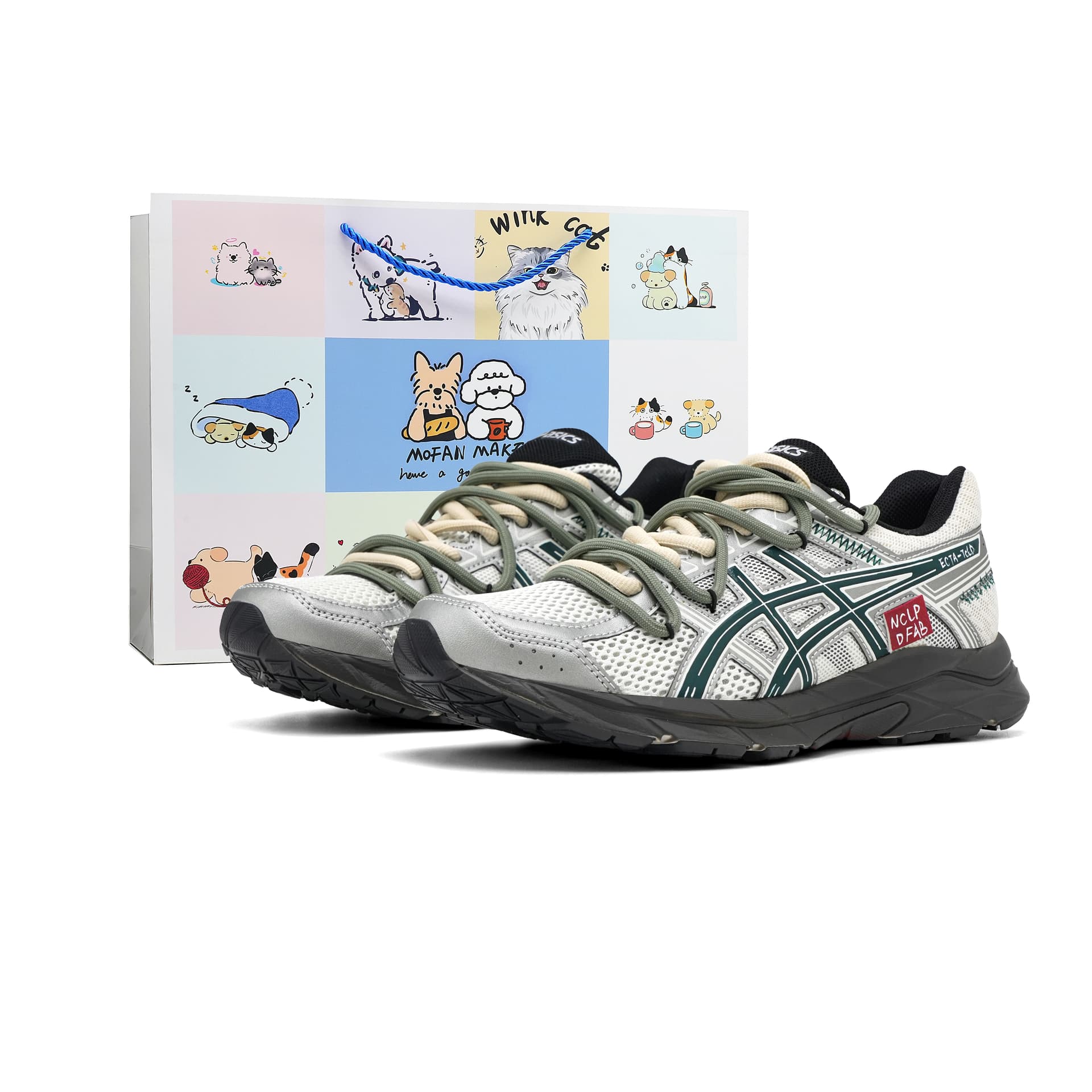 ASICS GelContend 4 Lowtop Green , Gunmetal Gray