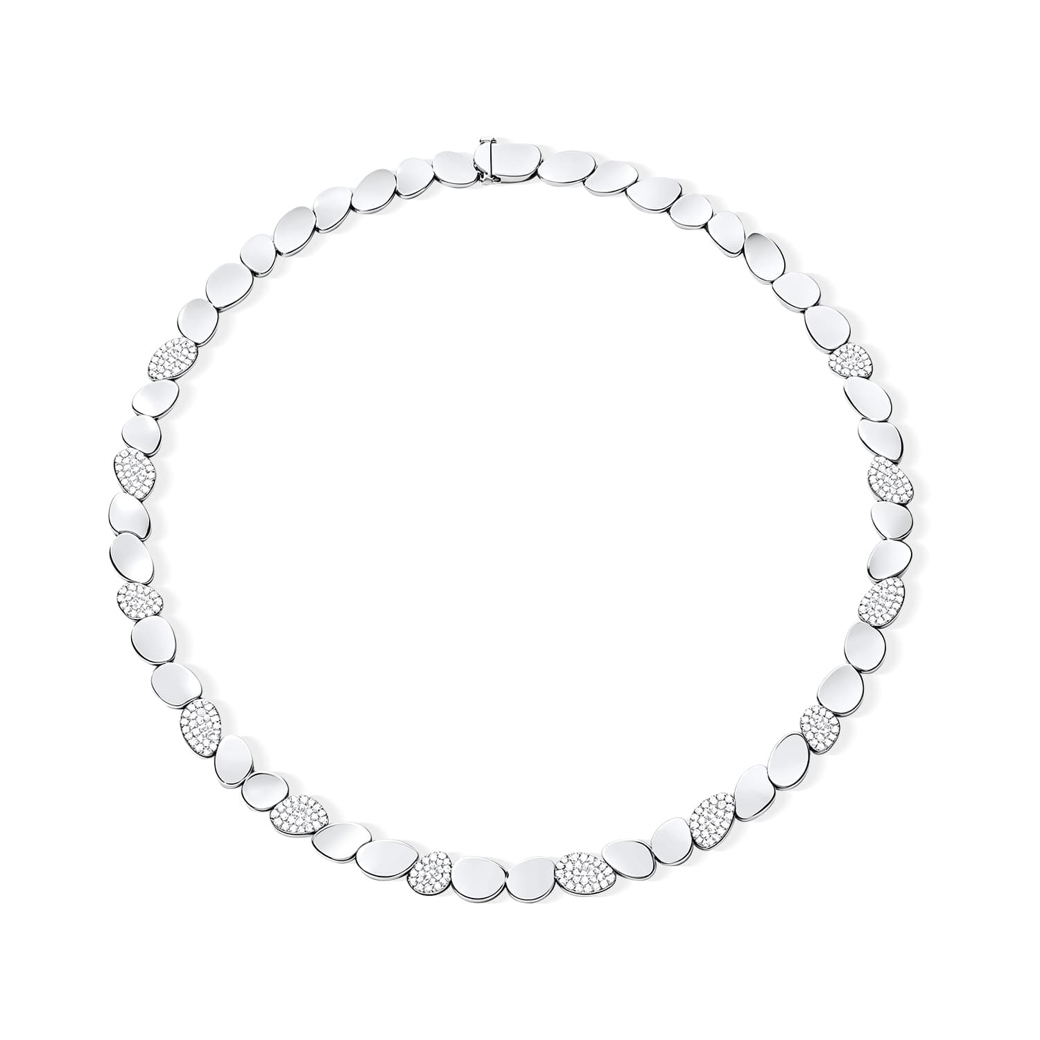 Apm Monaco 925K White Silver, Synthetic Cubic Zirconia Necklaces Silver White