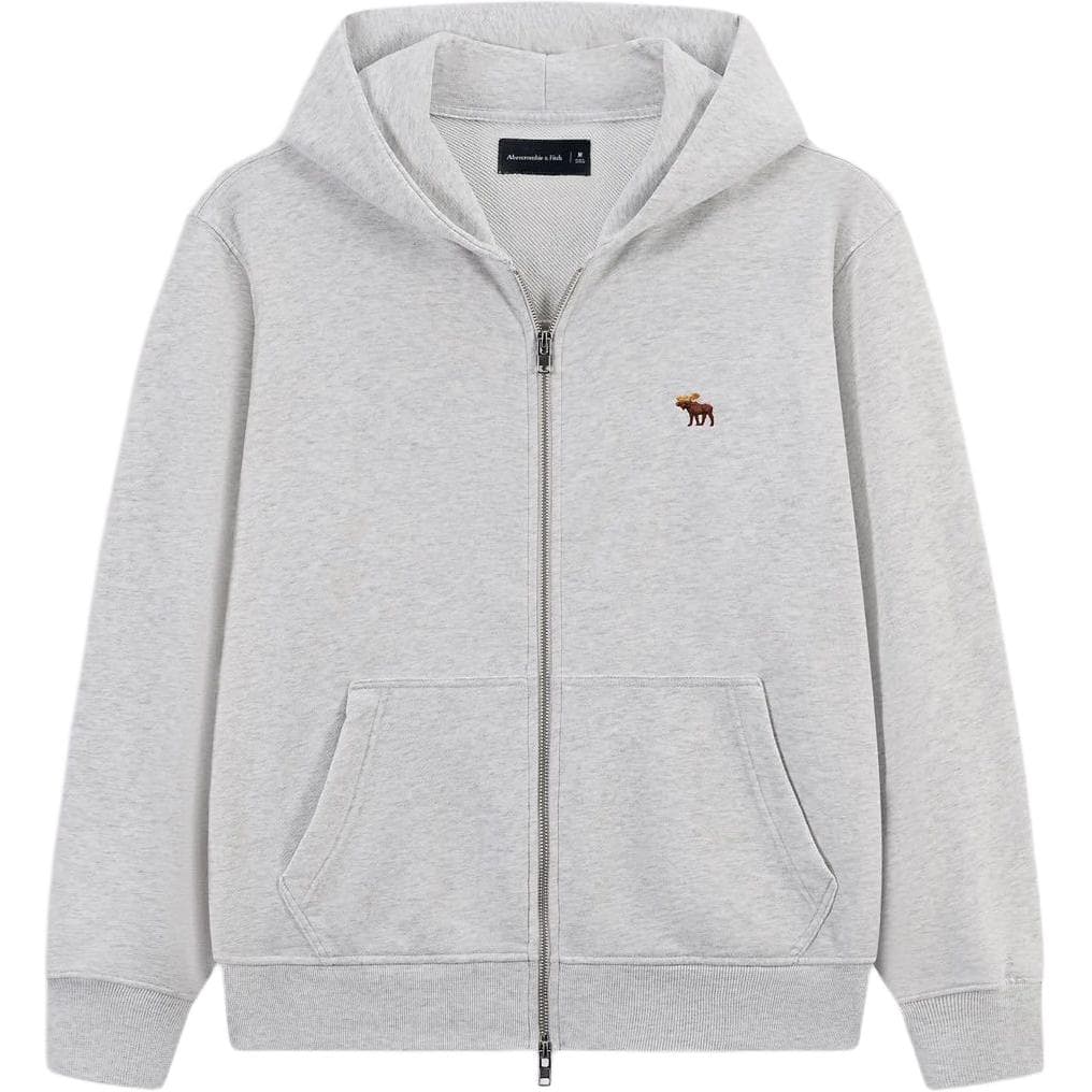 AbercrombieFitch Sweatshirts Light Gray Hooded (Nondetachable) Moderate Straight Fit