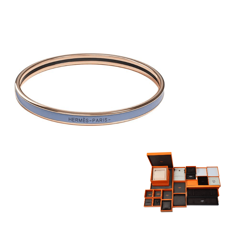 HERMES Uni Bangles Sherton, Blue Shaldon