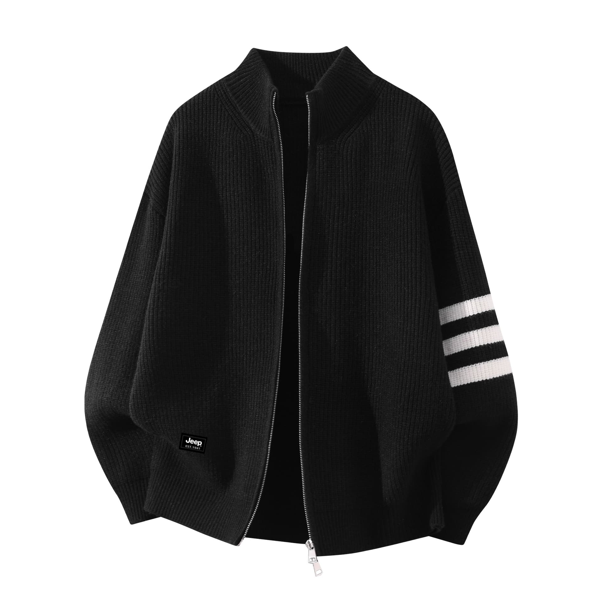 Jeep Leisure Collection Sweaters Stand Collar Moderate Straight Fit