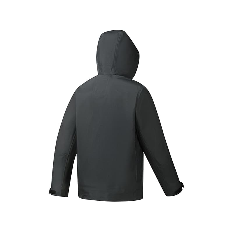 FILA Fitness Windbreaker Jackets Pitch Black Hooded (Nondetachable) Moderate Straight Fit