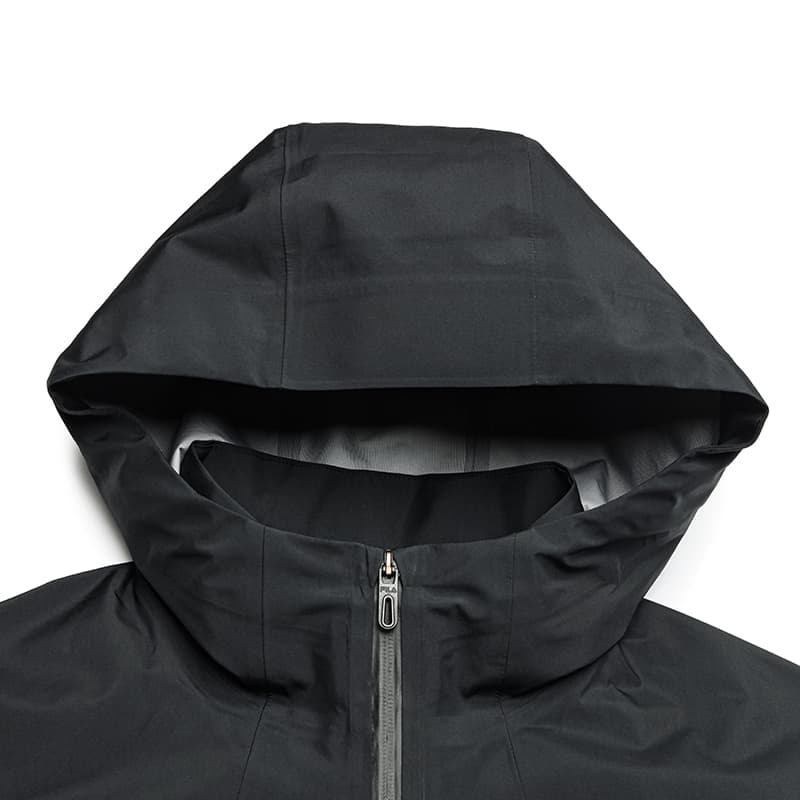 FILA Fitness Windbreaker Jackets Pitch Black Hooded (Nondetachable) Moderate Straight Fit