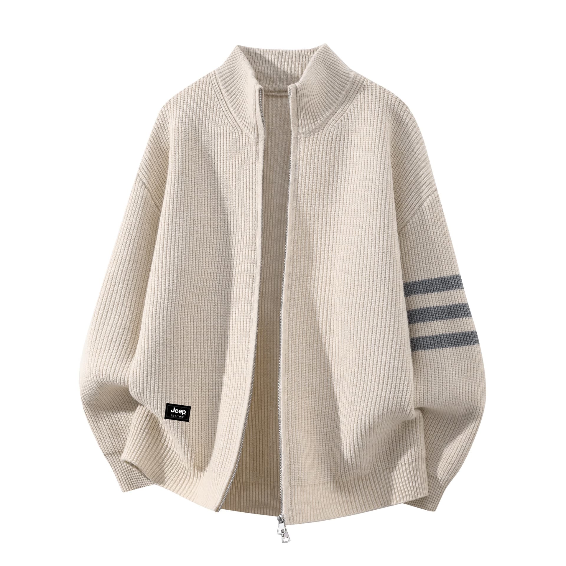 Jeep Leisure Collection Sweaters Stand Collar Moderate Straight Fit