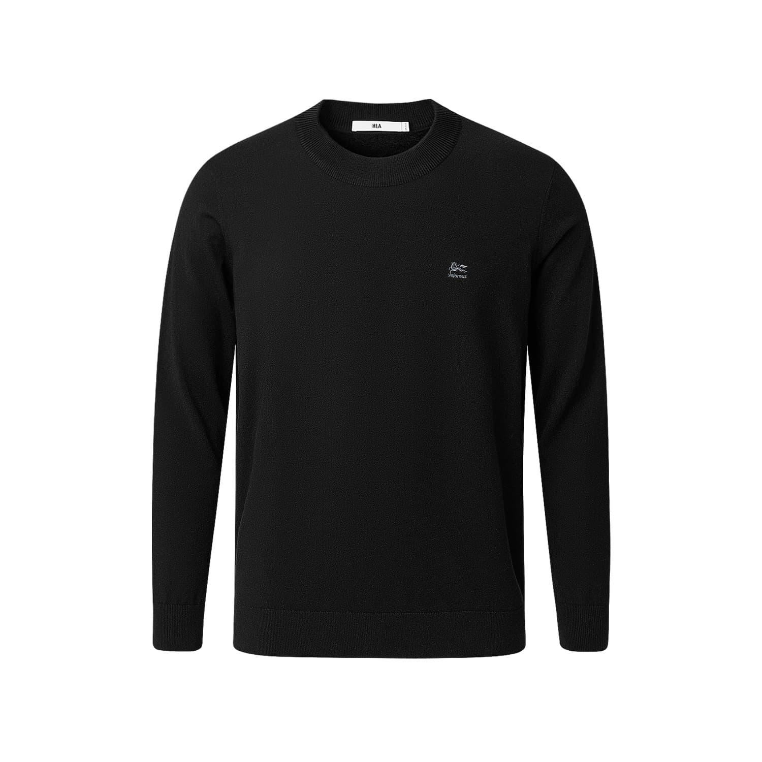HLA Knitwear Black L8 HalfTurtleneck Thickened