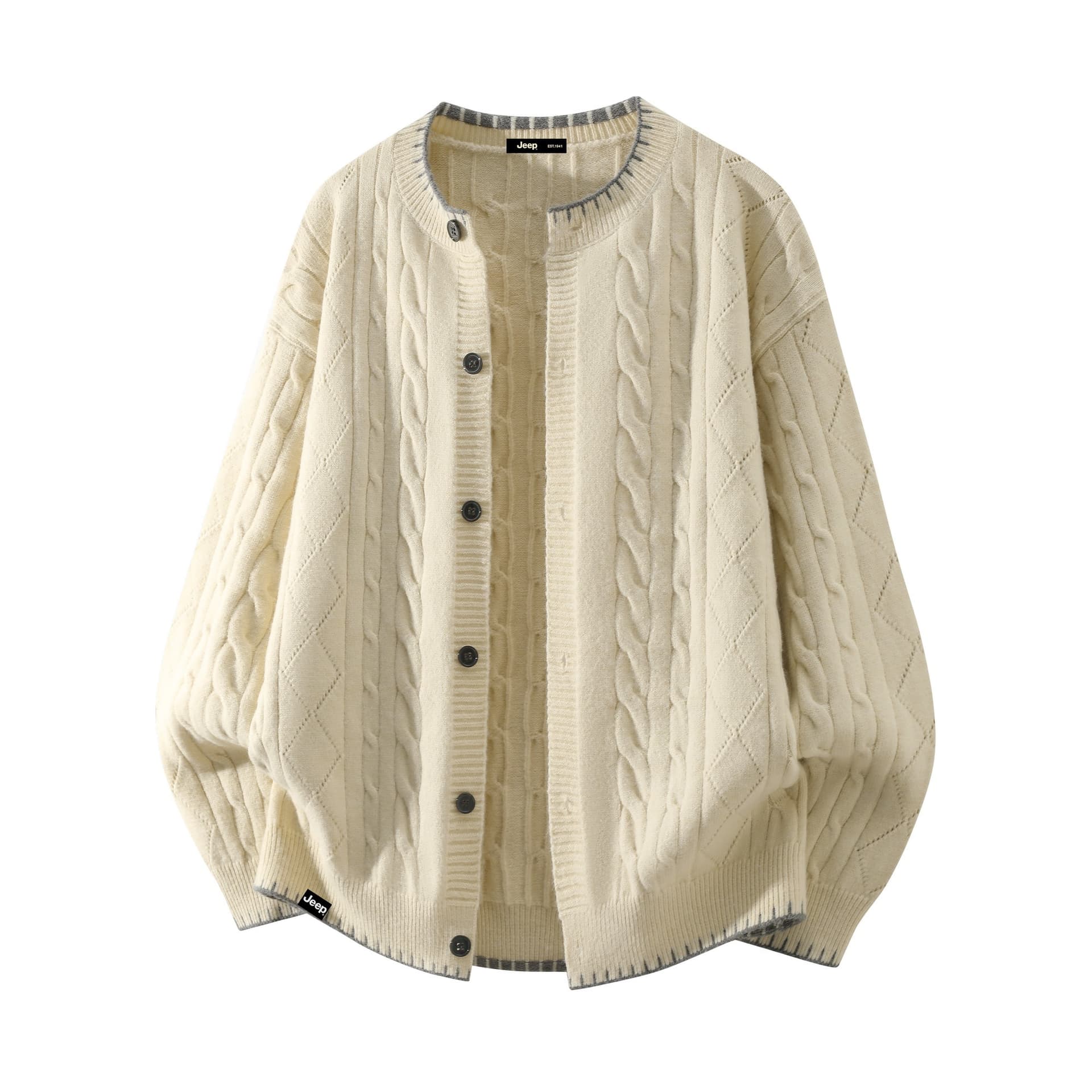 Jeep Leisure Collection Sweaters Crew Neck Moderate Straight Fit