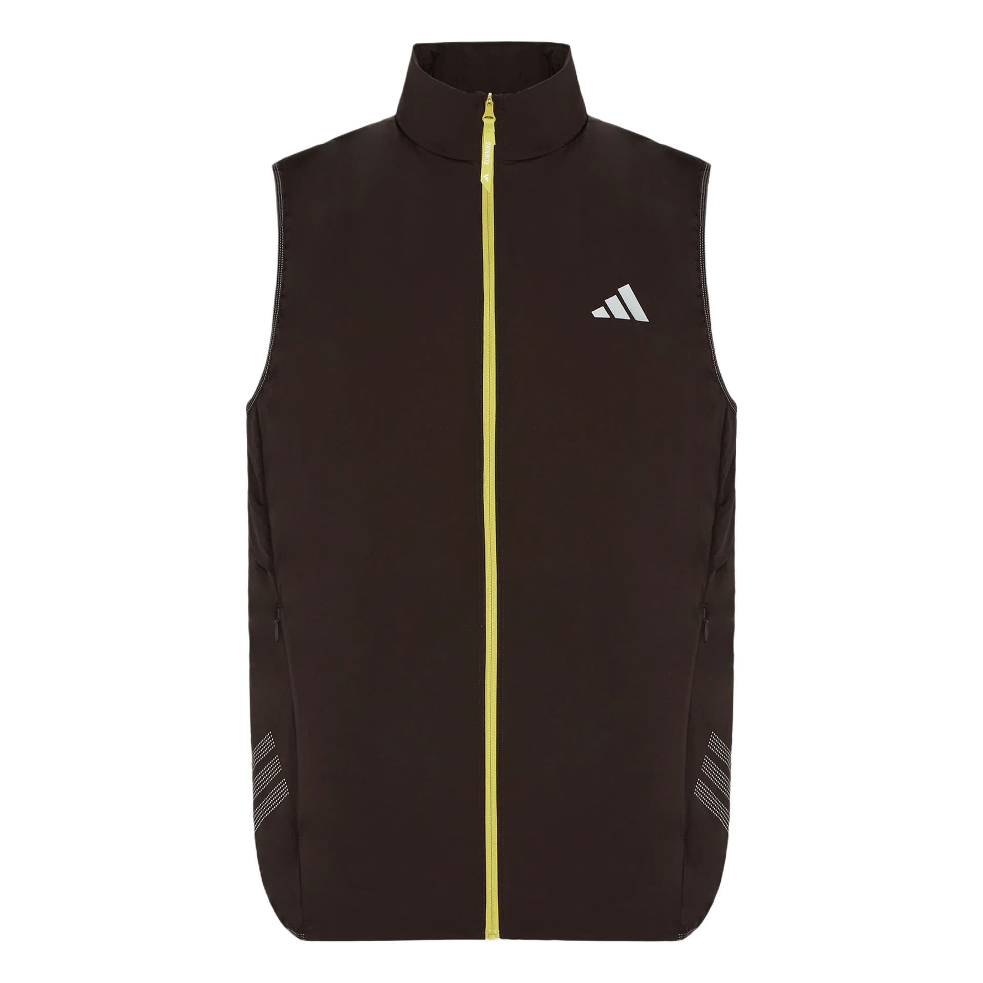 Adidas Vests Aurora Brown/Dark Silver Gray Stand Collar
