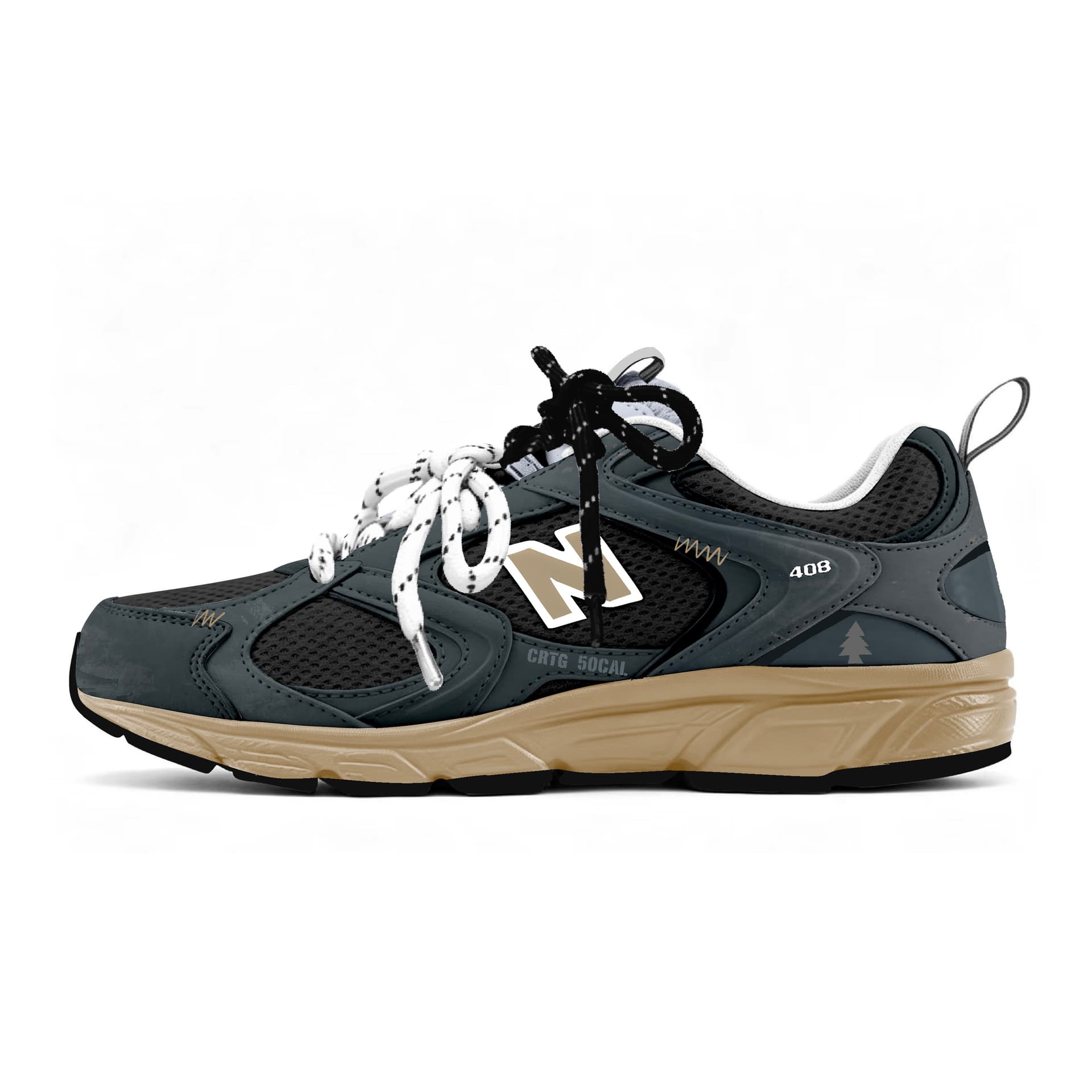 New Balance 408 Lowtop Black/White/Gray
