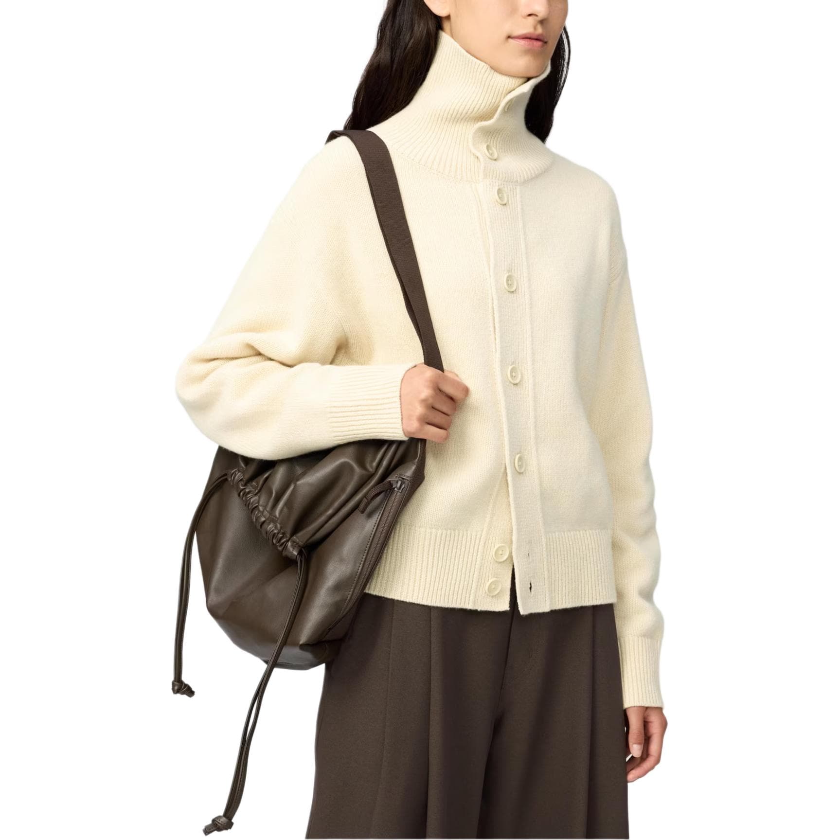 UNIQLO U Knitwear Natural Turtleneck Moderate