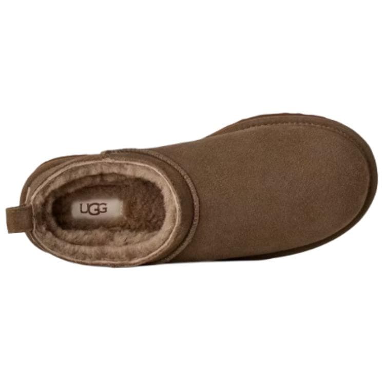 UGG Cow Split FleeceLined Minimalist Style Versatile Elegant Winter Short Brown