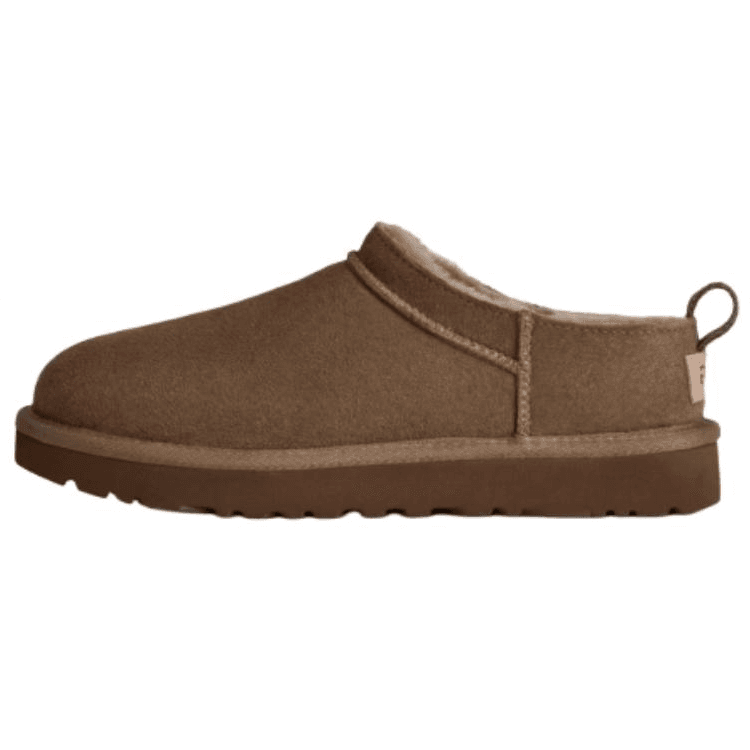 UGG Cow Split FleeceLined Minimalist Style Versatile Elegant Winter Short Brown