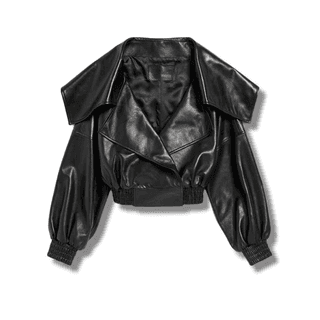 Balenciaga Jackets Black Stand Collar Moderate Straight Fit