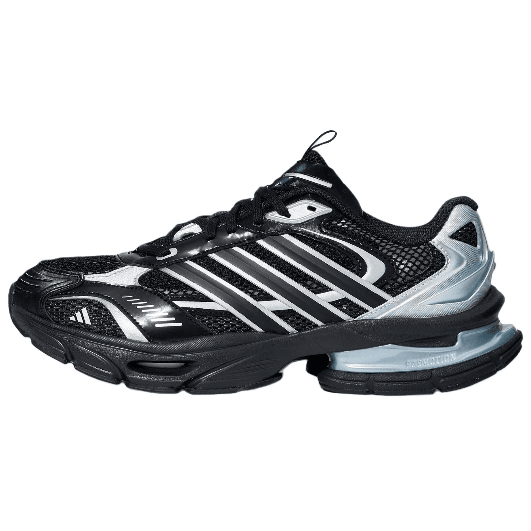 Adidas XLG Supersonic Chunky Lowtop Black/Metallic Silver/Gray