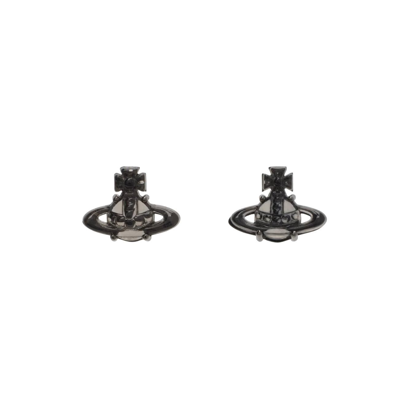 Vivienne Westwood Brass Stud Earrings Black Black