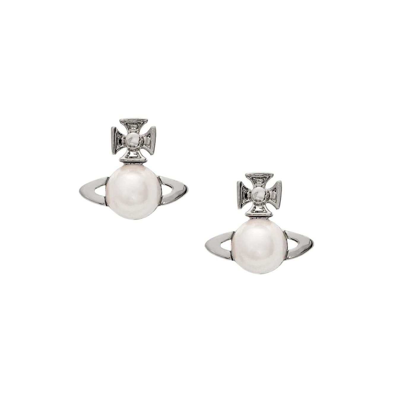 Vivienne Westwood Brass Earrings Silver