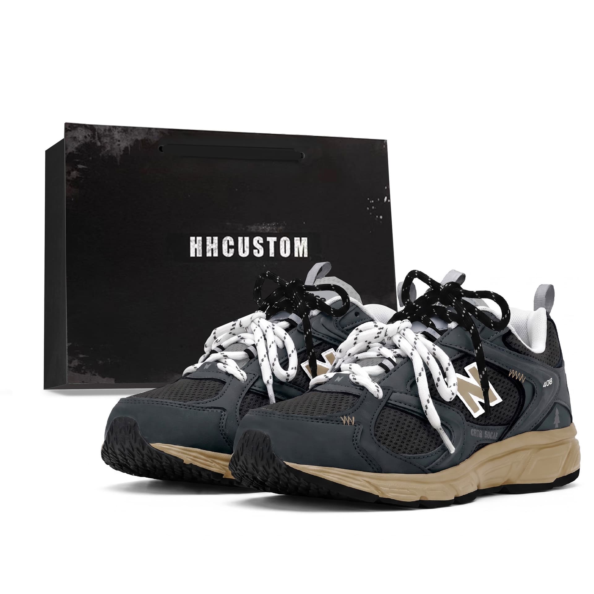 New Balance 408 Lowtop Black/White/Gray
