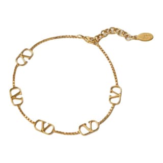 Valentino Metal, Crystal Anklets Gold