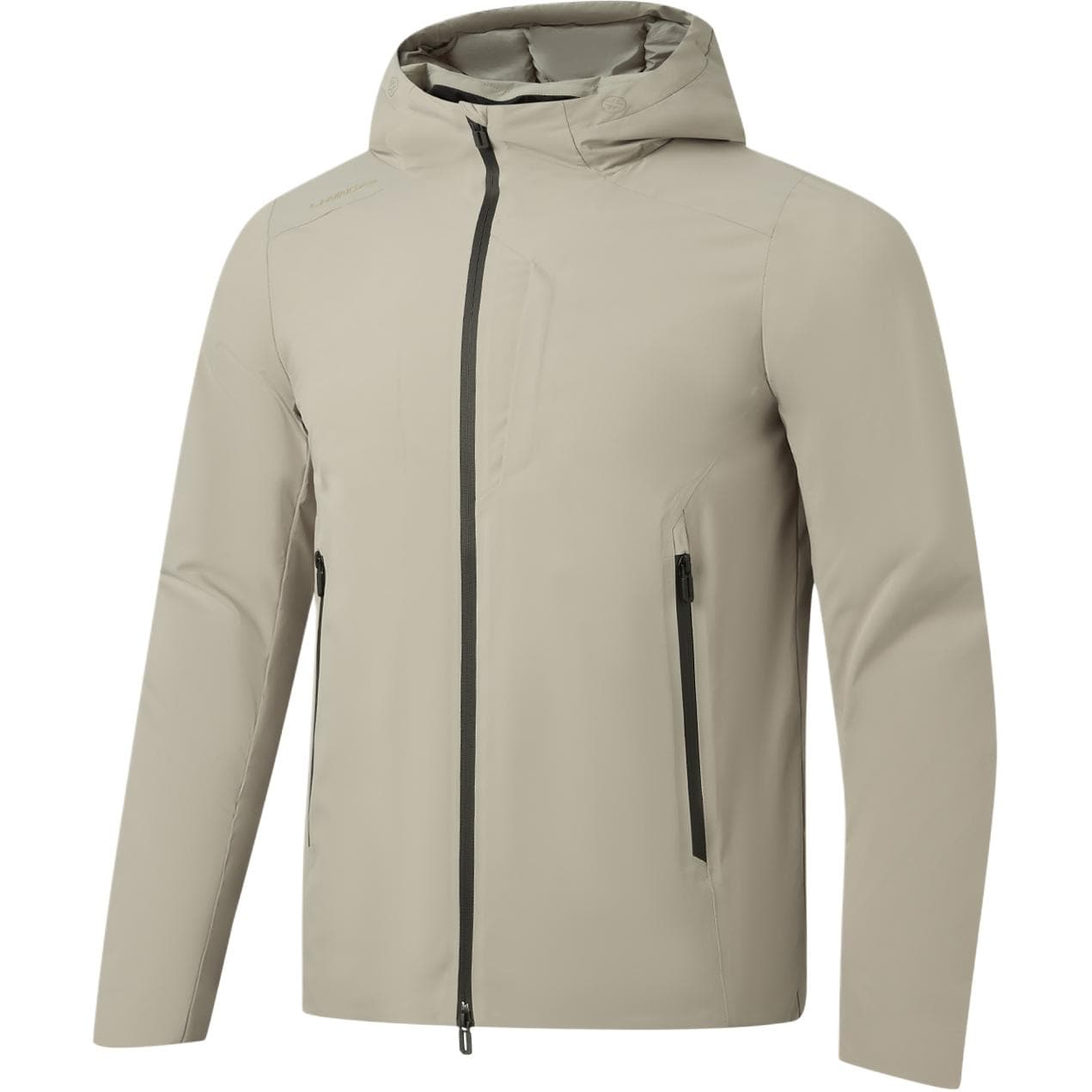 LiNing Fitness Series Down Jackets Ridge Gray Hooded (Nondetachable) Moderate