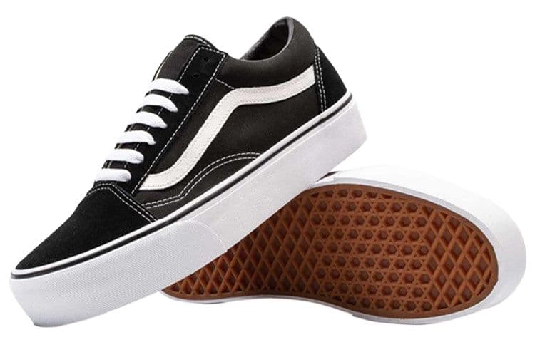 Vans Old Skool Black White Height Increasing Black