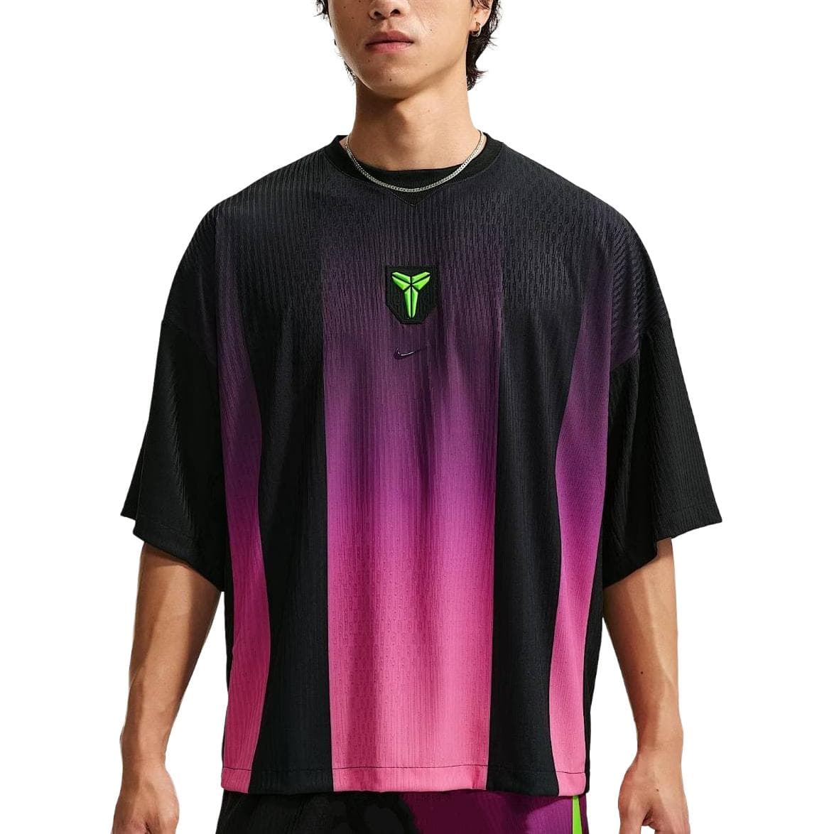Nike Jerseys Black/Purple Red Crew Neck Moderate
