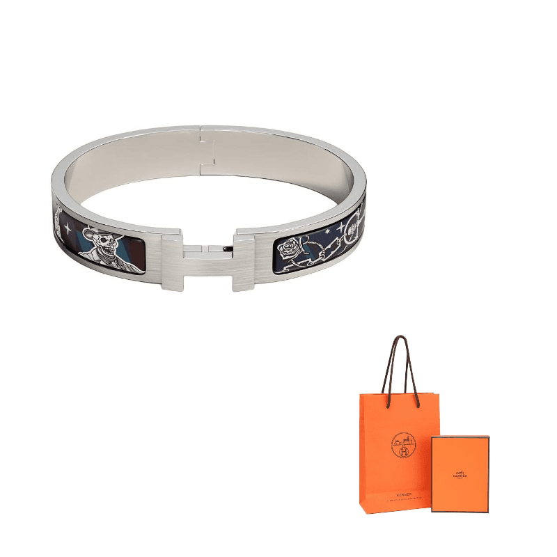 HERMES Clic H Bangles Silver