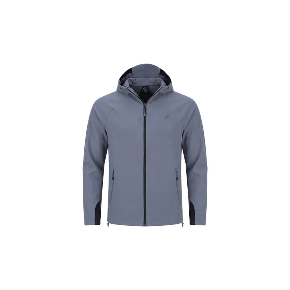 ASICS Jackets Gray Blue Hooded (Nondetachable) Moderate