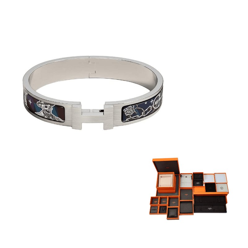 HERMES Clic H Bangles Silver