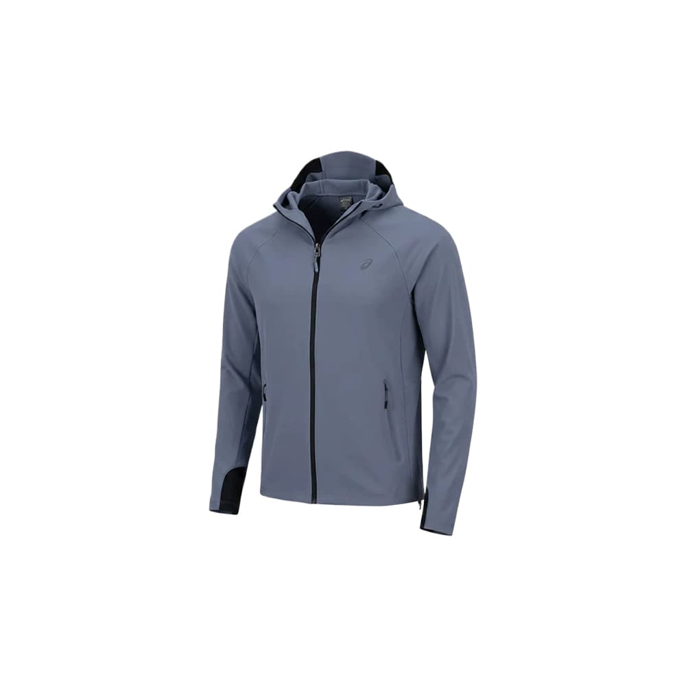 ASICS Jackets Gray Blue Hooded (Nondetachable) Moderate