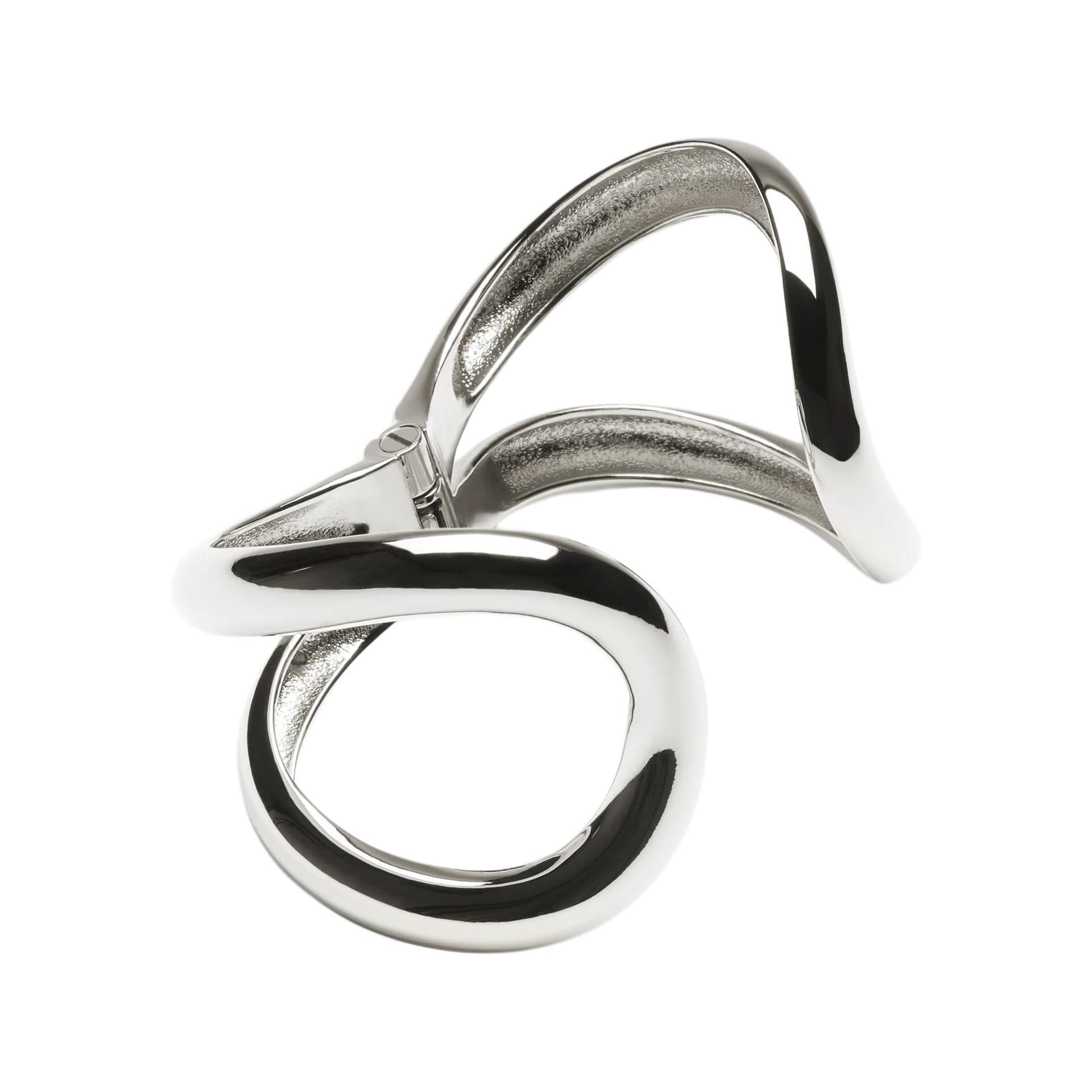 CHANEL Metal Bangles Silver