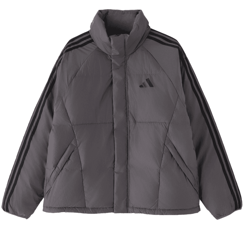 Adidas Down Jackets Track Gray Stand Collar Moderate