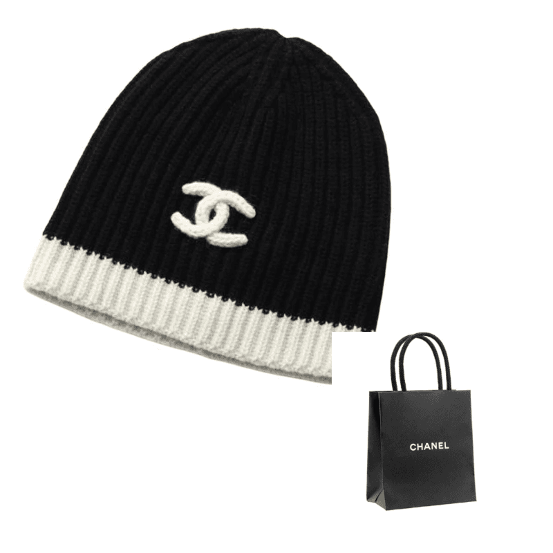 CHANEL Cashmere Beanies Black
