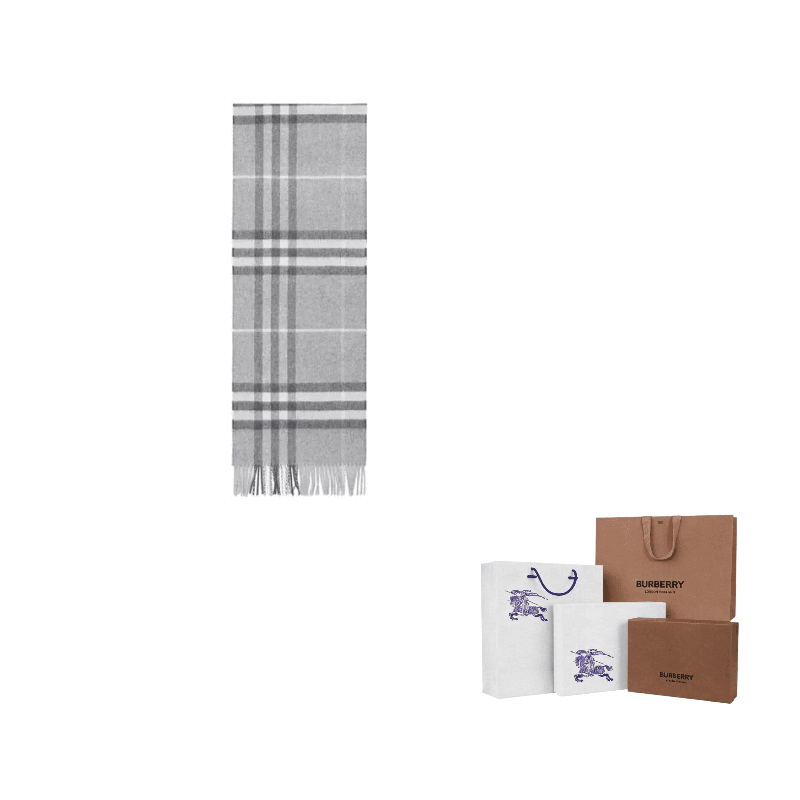 Burberry Cashmere Knit Light Heather Gray