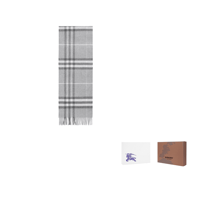 Burberry Cashmere Knit Light Heather Gray