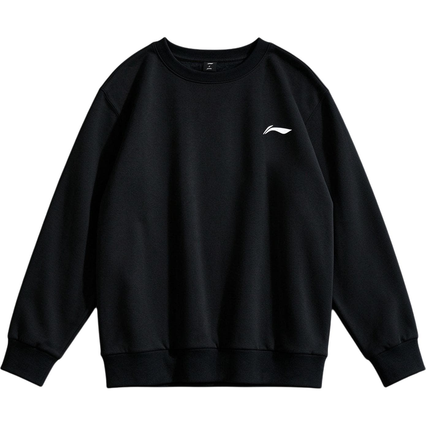 LiNing Sweatshirts Black (FleeceLined) Crew Neck Thickened Straight Fit
