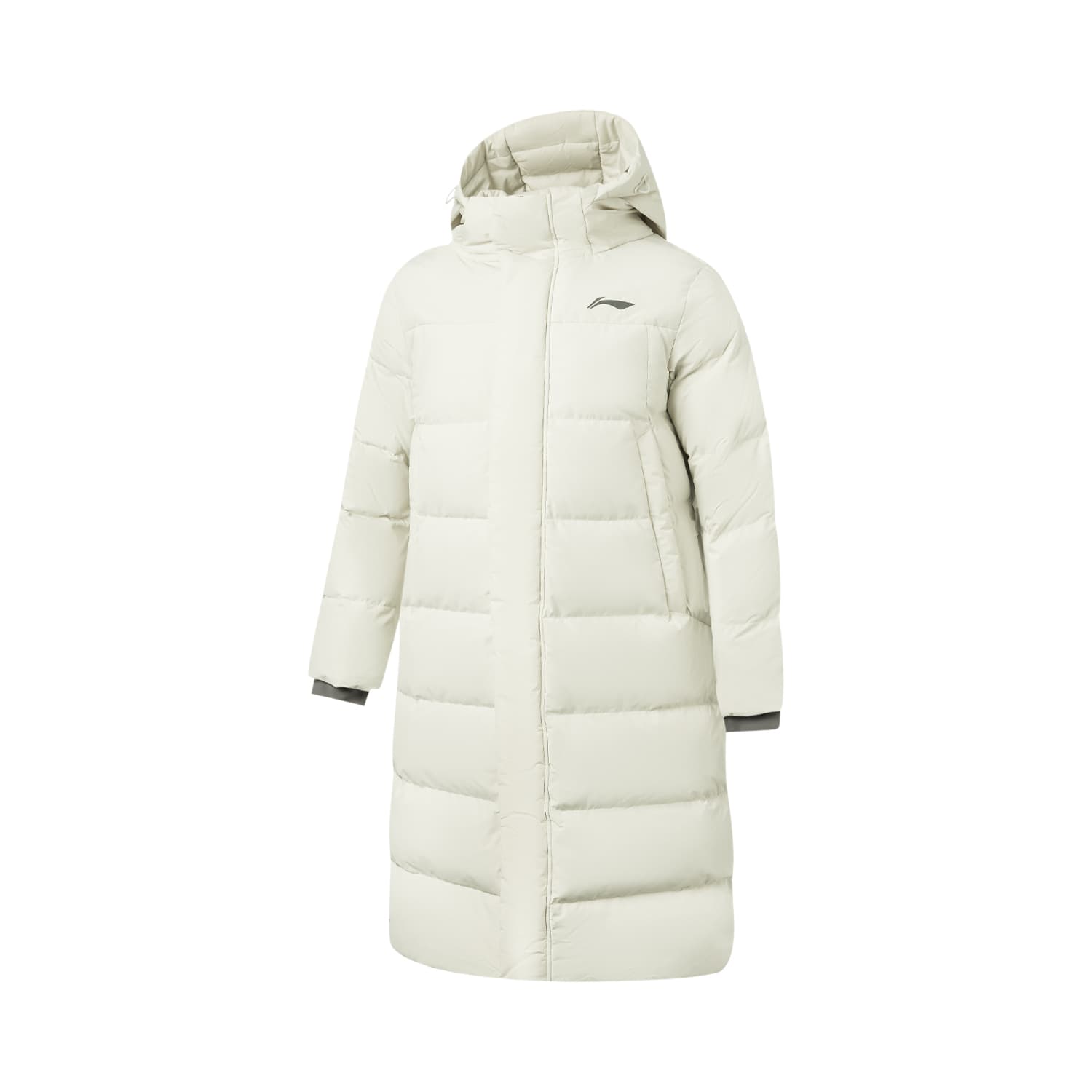 LiNing Down Jackets White Birch Gray Hooded (Nondetachable) Thickened