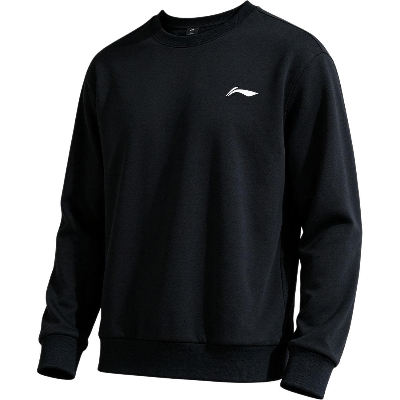 LiNing Sweatshirts Black (FleeceLined) Crew Neck Thickened Straight Fit