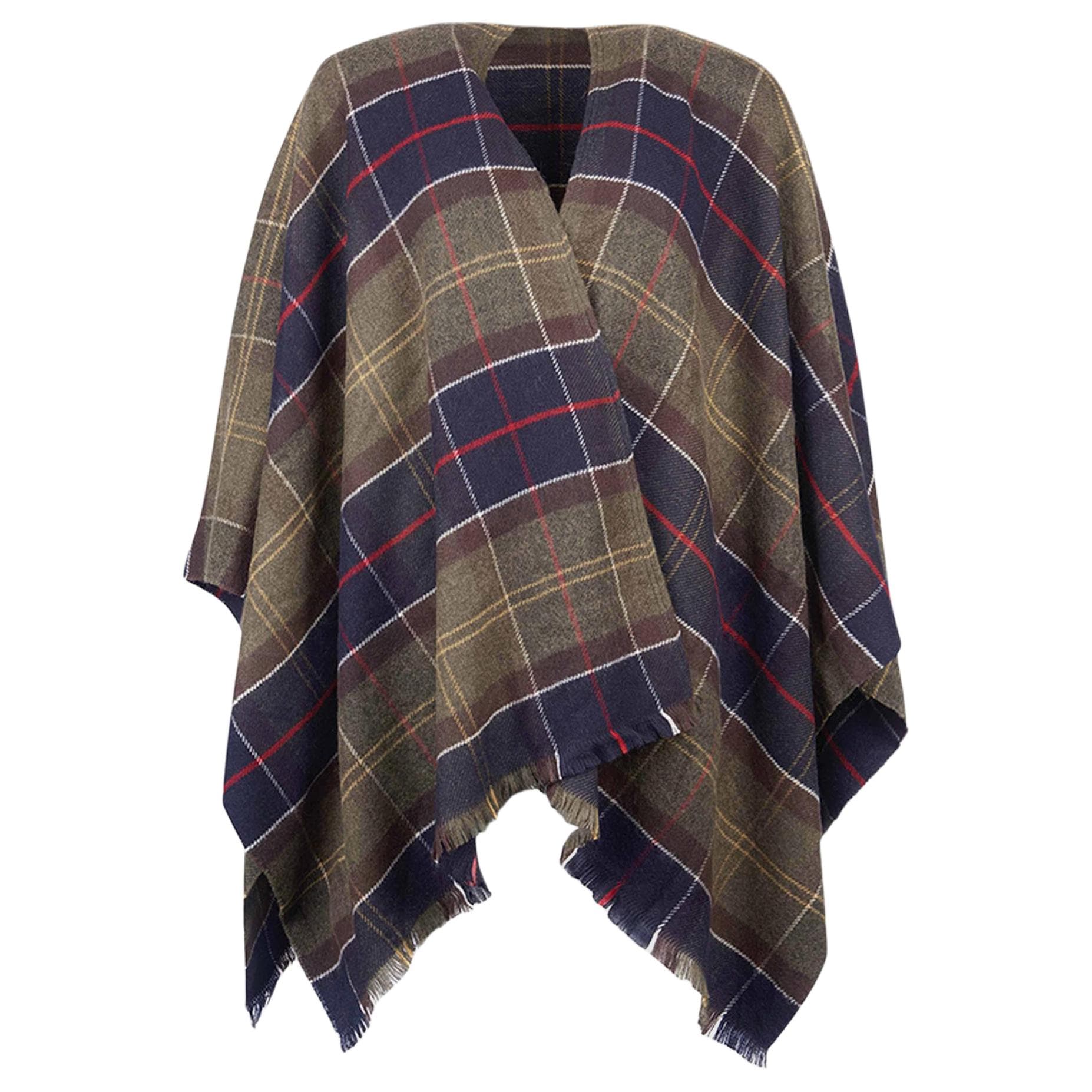BARBOUR Acrylic Shawls Olive Green Olive Green
