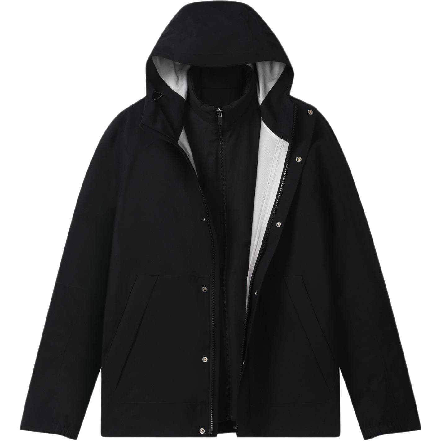 FILA BLUE Puffer Jackets Jet BlackBK Hooded (Nondetachable) Moderate