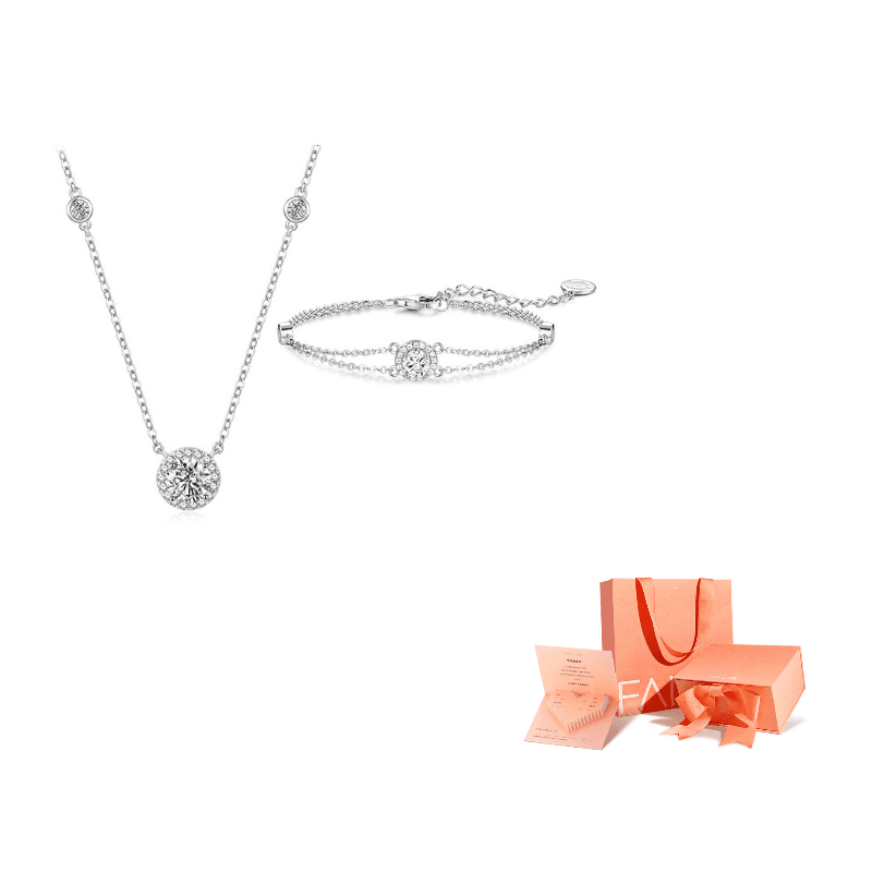 FANCI Star Dot Collection 925 Sterling Silver Synthetic Cubic Zirconia Necklaces