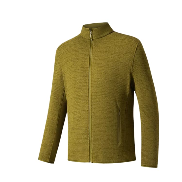 ANTA Jackets Acacia Green Stand Collar Moderate Straight Fit