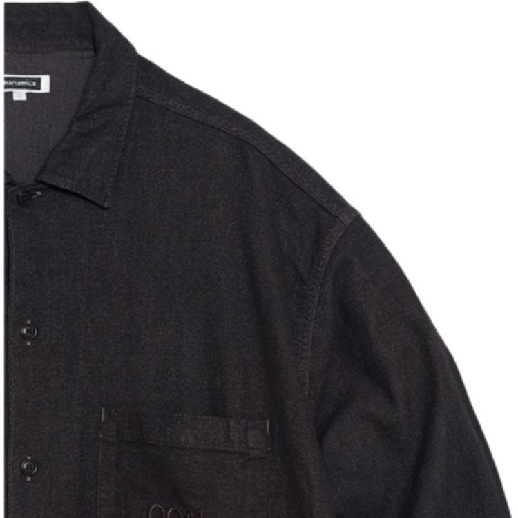 Nanamica Shirts Marine Blue Lapel Moderate Straight Fit