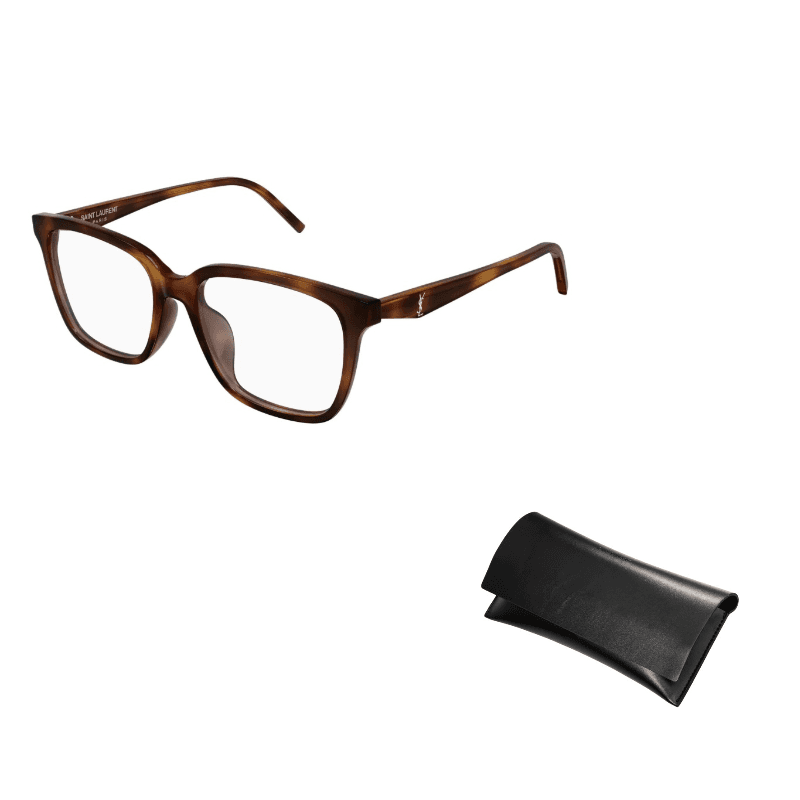 SAINT LAURENT Acetate Rectangular Prescription Tortoiseshell